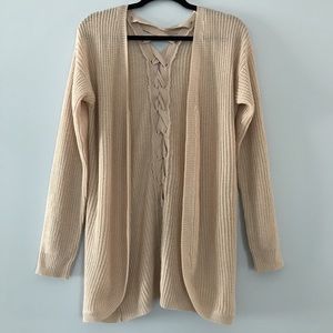 Moral Fiber Cream woven Sweater